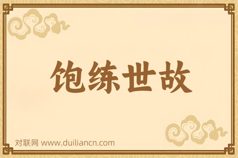 饱练世故词语的意思