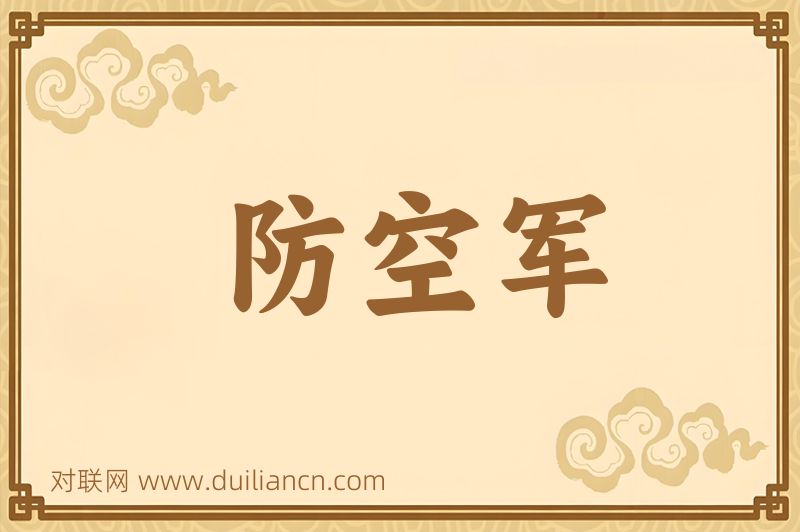 防空军词语的意思
