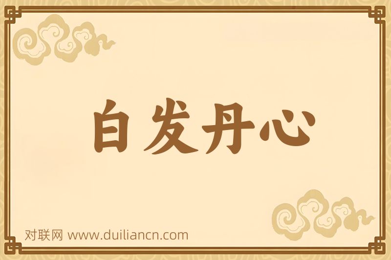 白发丹心词语的意思