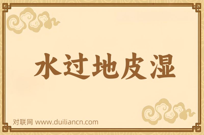 水过地皮湿词语的意思