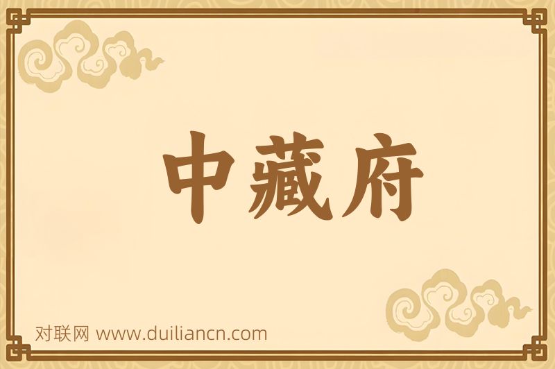 中藏府词语的意思
