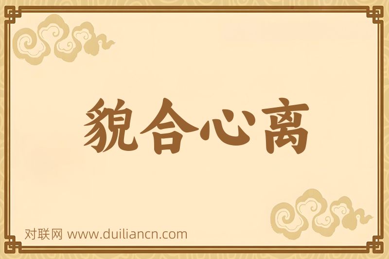 貌合心离词语的意思