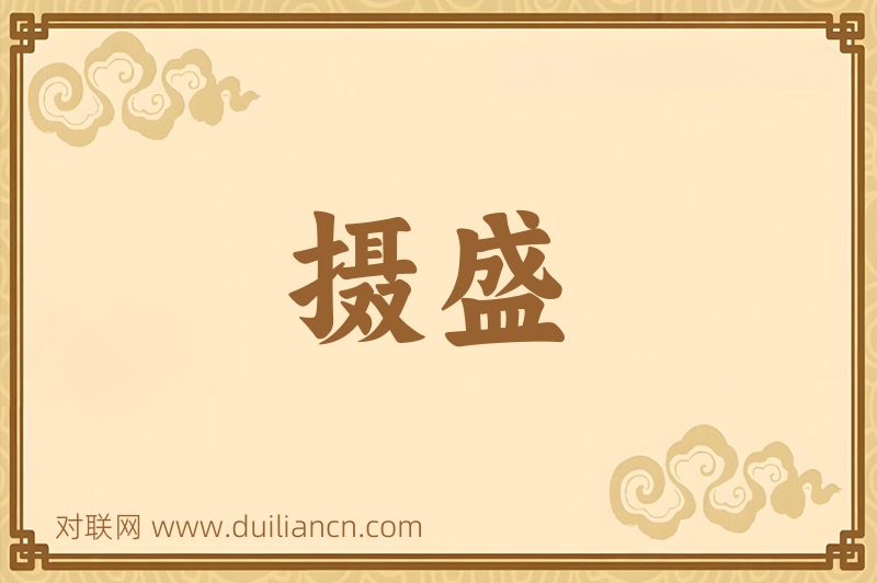 摄盛词语的意思