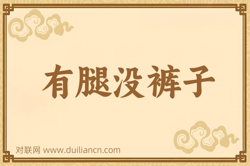 有腿没裤子词语的意思