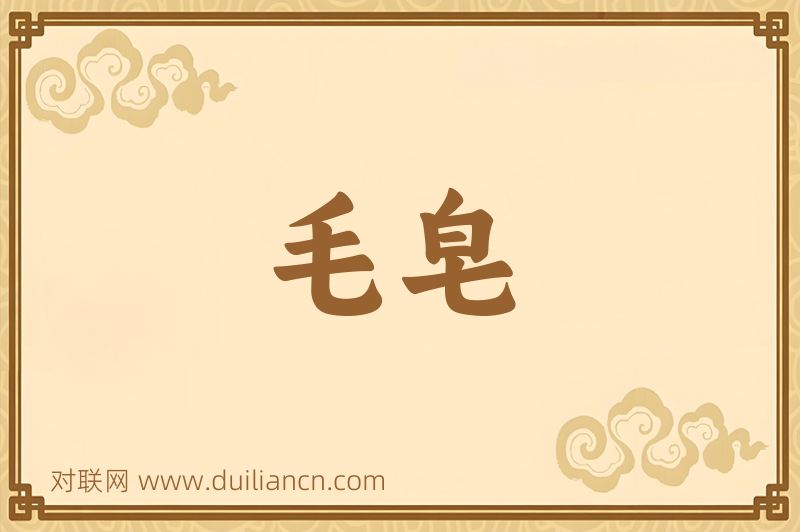 毛皂词语的意思