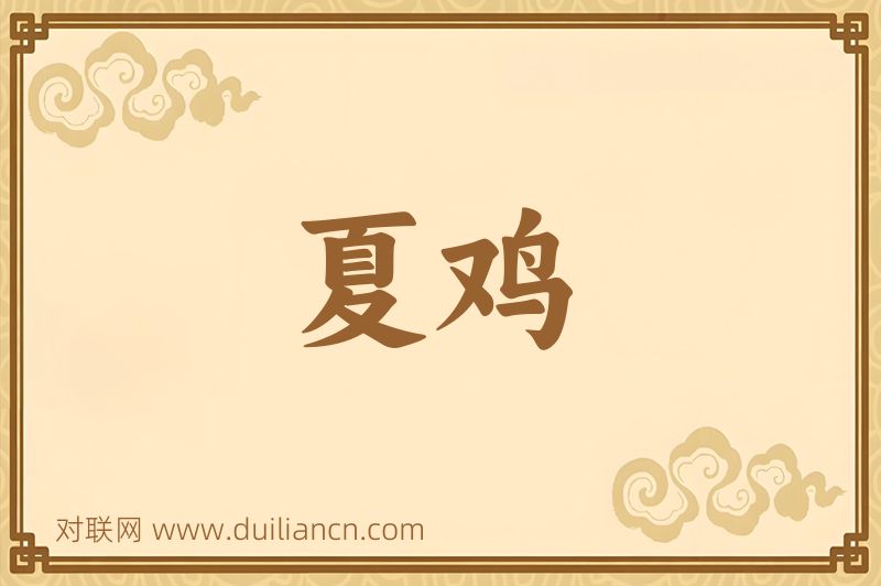 夏鸡词语的意思