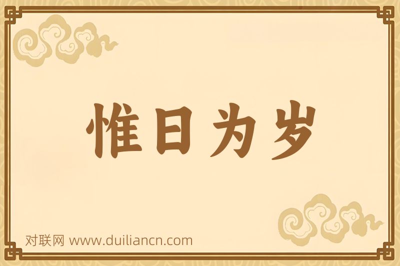 惟日为岁词语的意思
