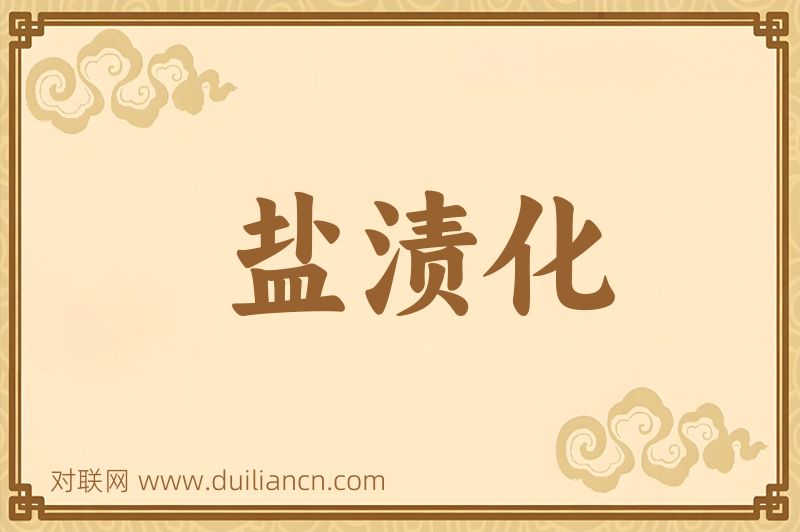 盐渍化词语的意思