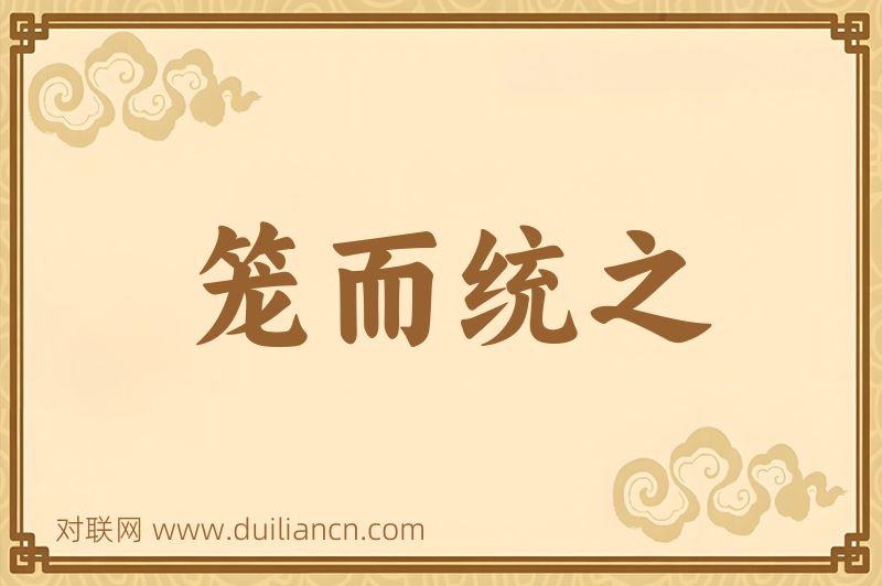 笼而统之词语的意思