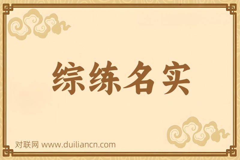 综练名实词语的意思