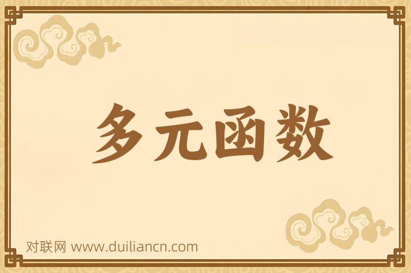 多元函数词语的意思