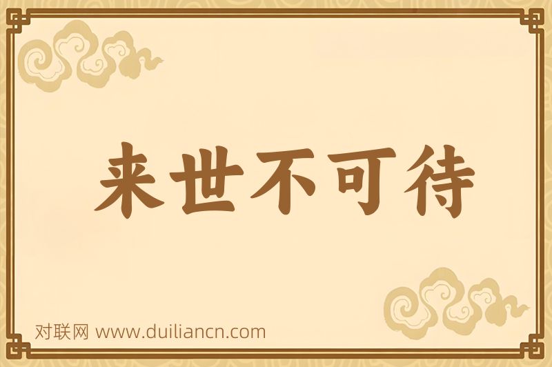 来世不可待词语的意思