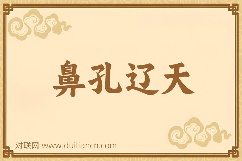 鼻孔辽天词语的意思