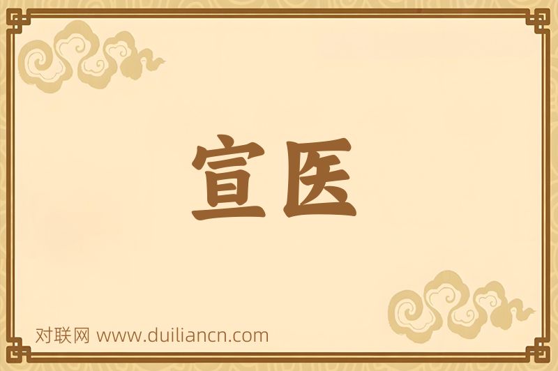 宣医词语的意思
