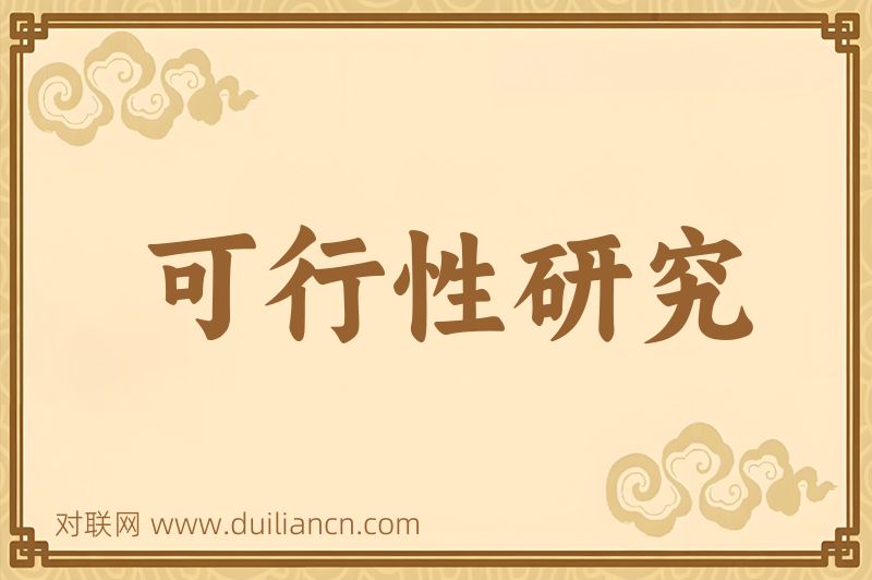 可行性研究词语的意思