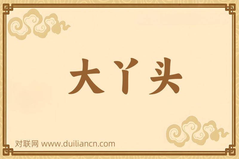 大丫头词语的意思