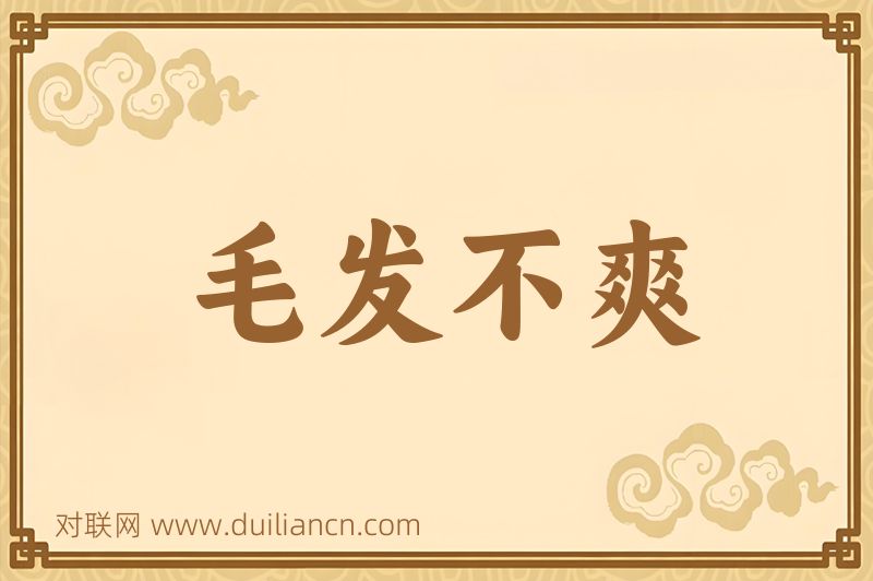 毛发不爽词语的意思