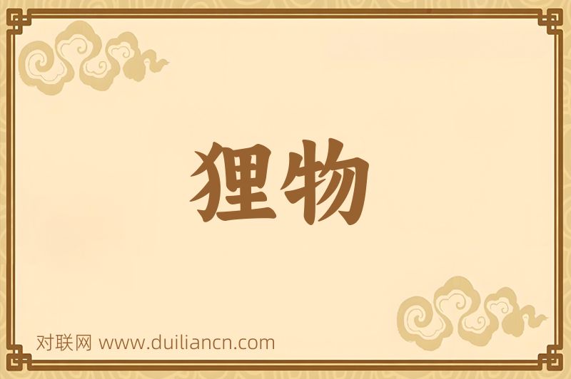 狸物词语的意思