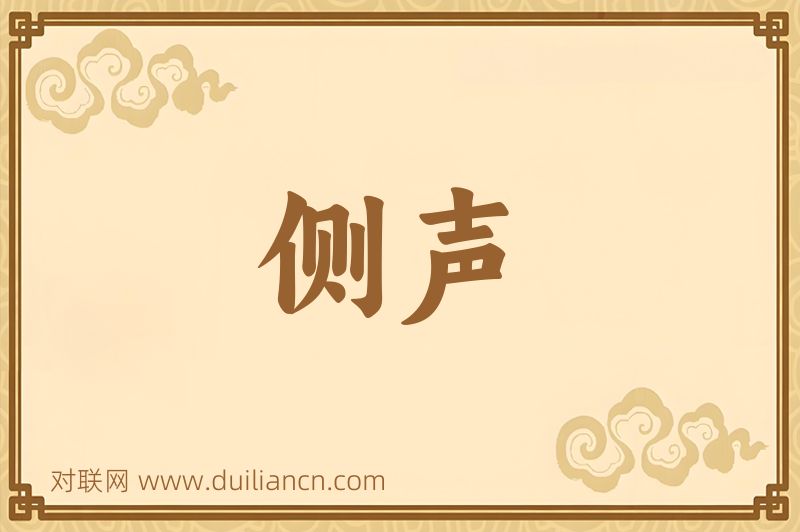 侧声词语的意思