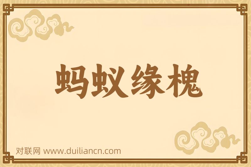 蚂蚁缘槐词语的意思