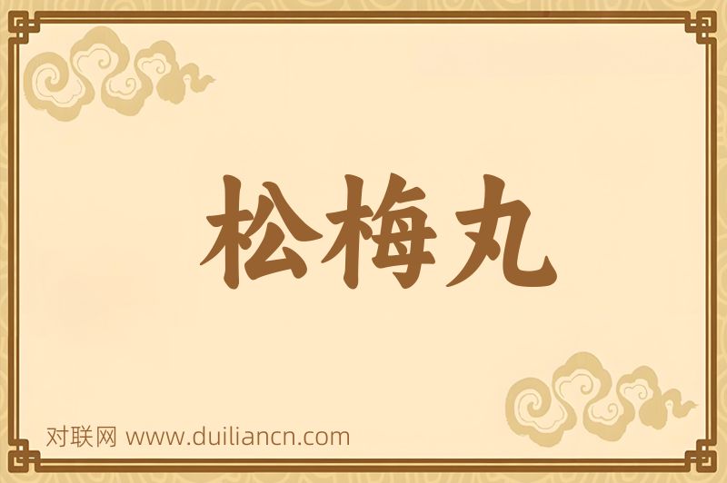 松梅丸词语的意思