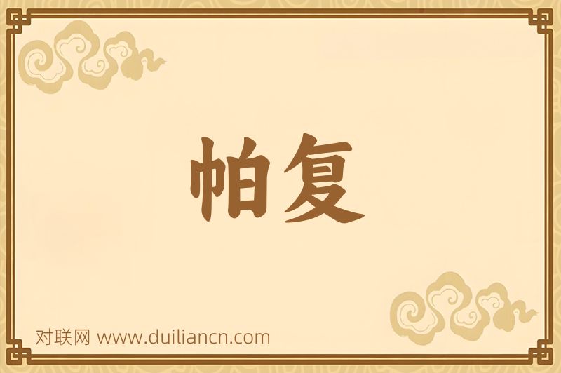 帕复词语的意思