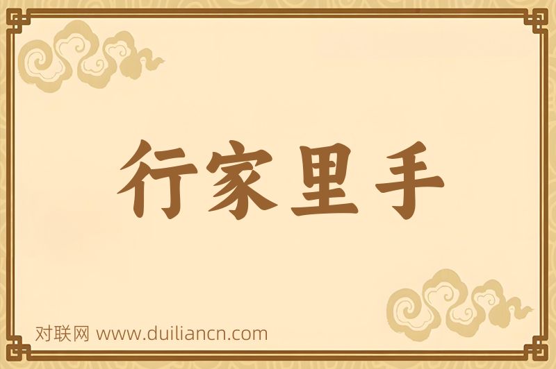 行家里手词语的意思