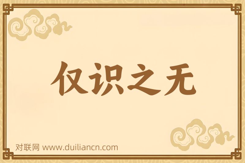 仅识之无词语的意思