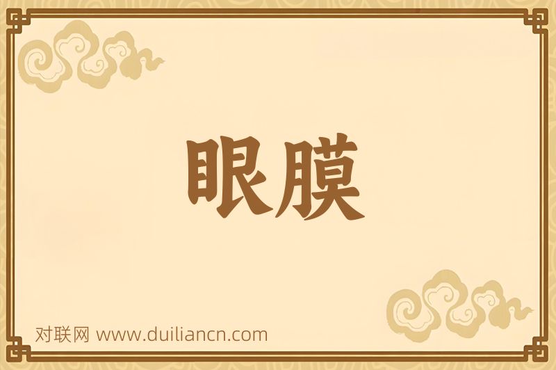 眼膜词语的意思