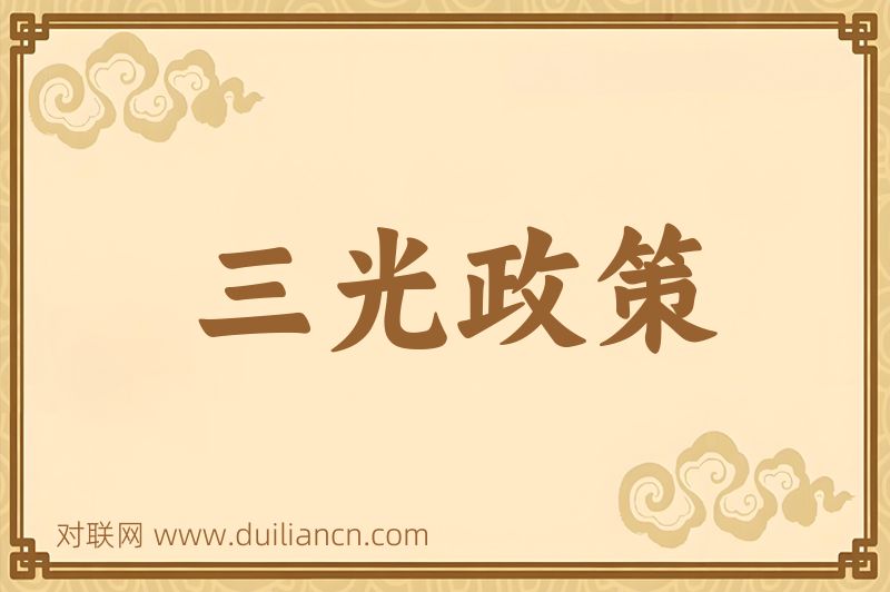 三光政策词语的意思