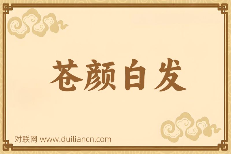 苍颜白发词语的意思