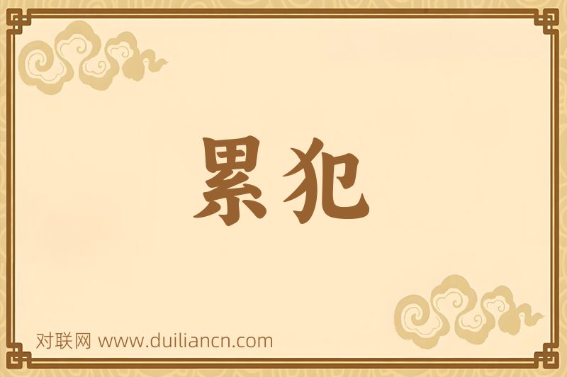 累犯词语的意思