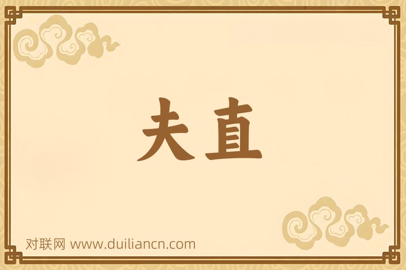 夫直词语的意思