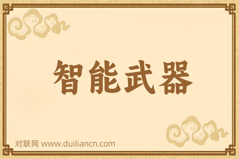 智能武器词语的意思