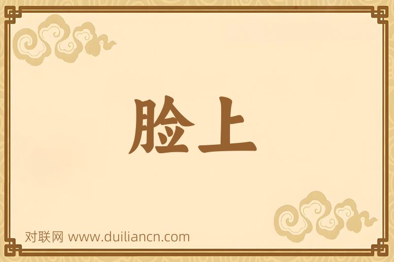脸上词语的意思