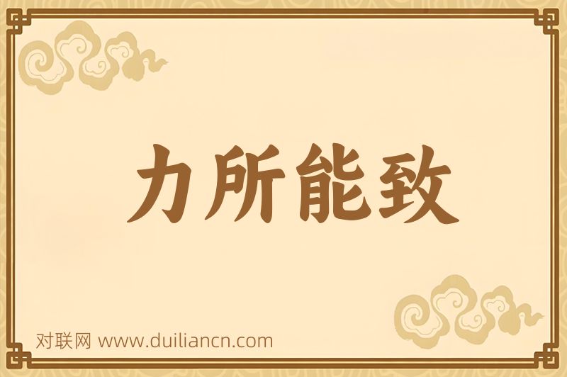 力所能致词语的意思