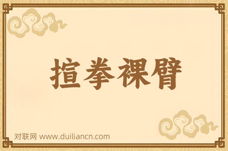 揎拳裸臂词语的意思