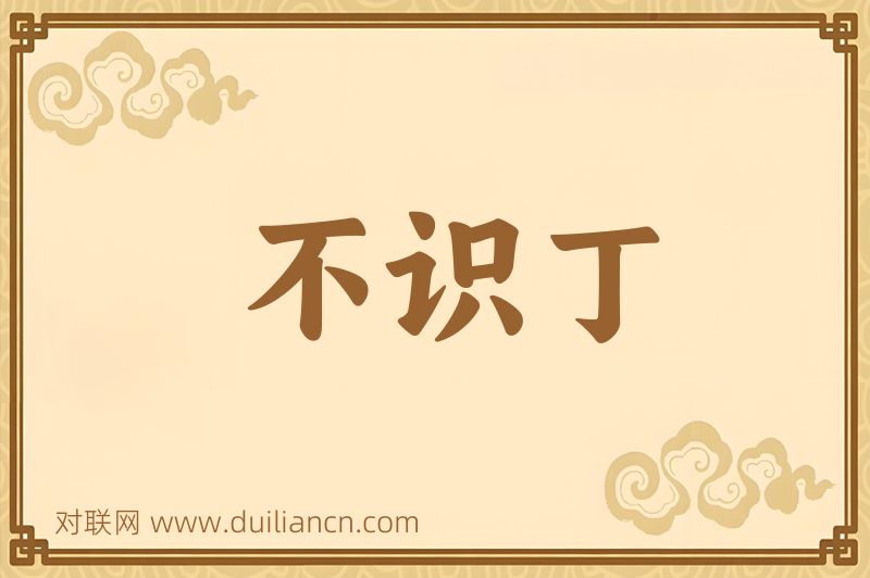 不识丁词语的意思