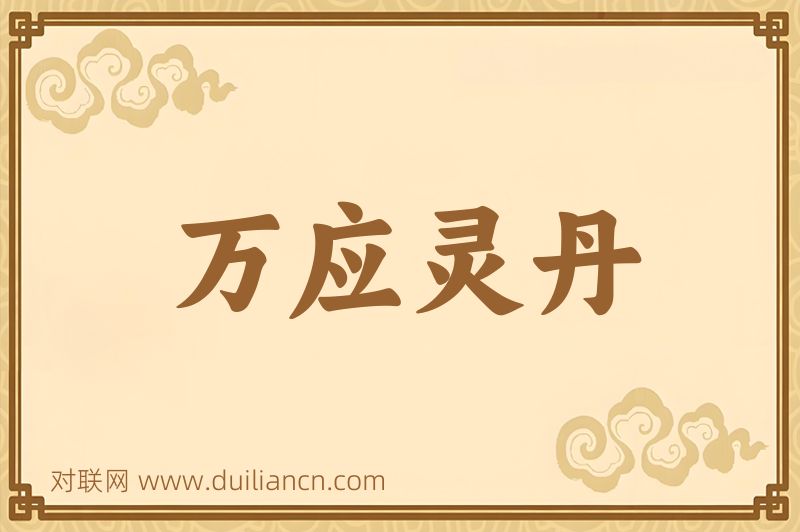 万应灵丹词语的意思