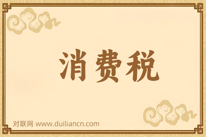 消费税词语的意思
