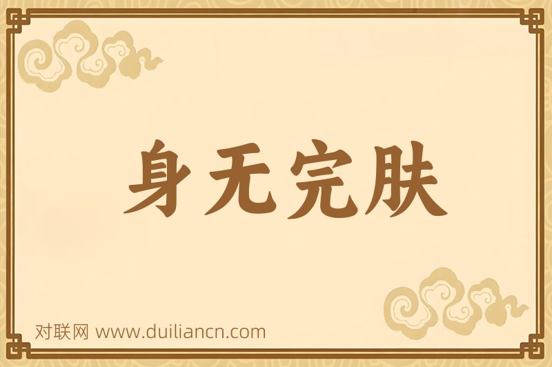 身无完肤词语的意思