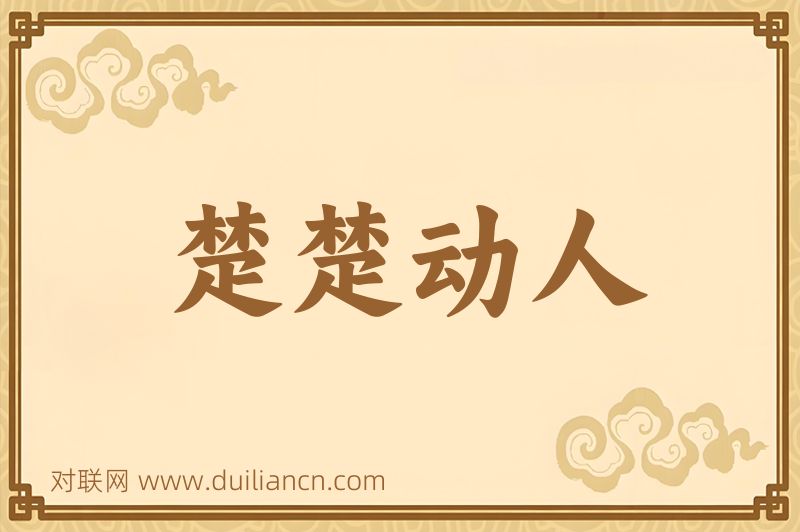 楚楚动人词语的意思