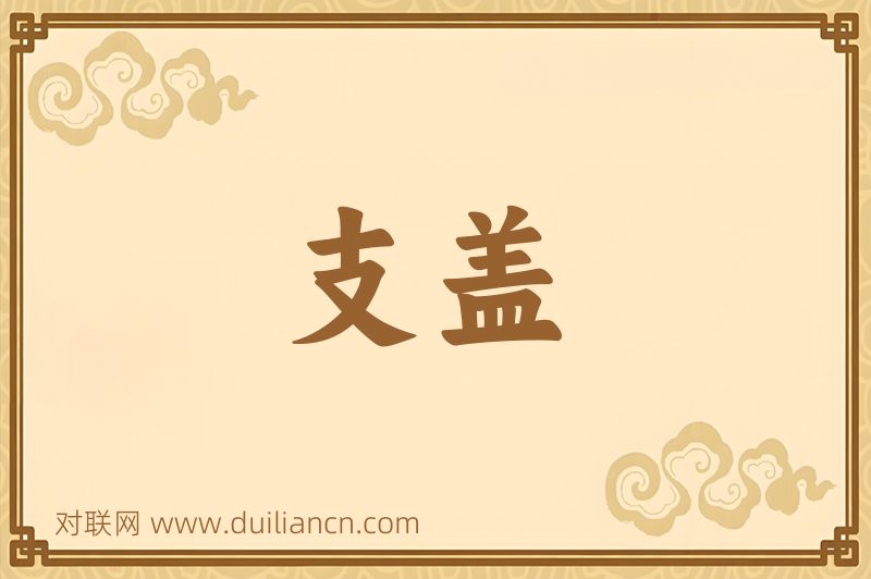 支盖词语的意思