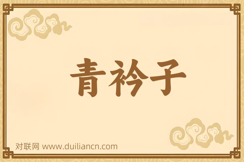 青衿子词语的意思