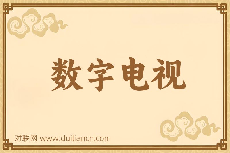 数字电视词语的意思