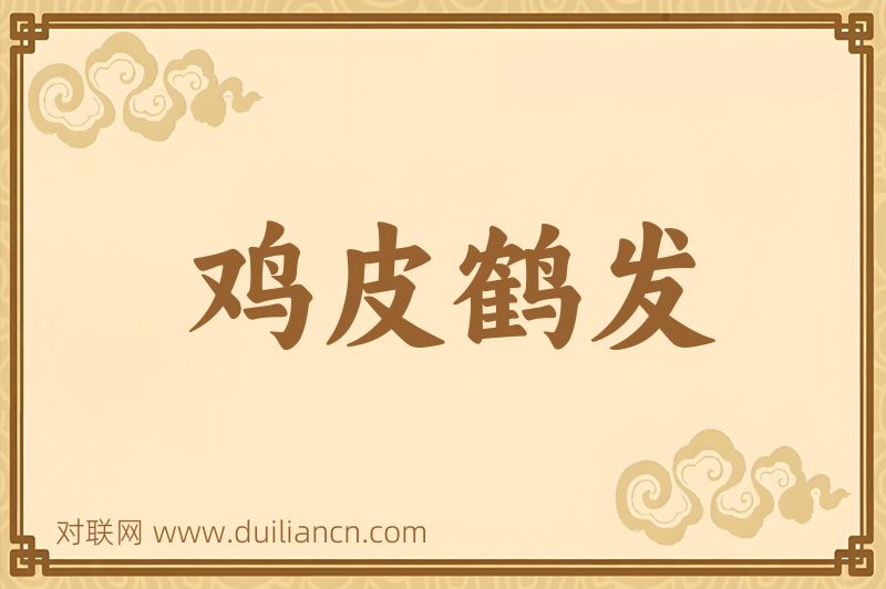 鸡皮鹤发词语的意思