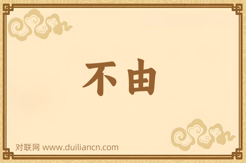 不由词语的意思