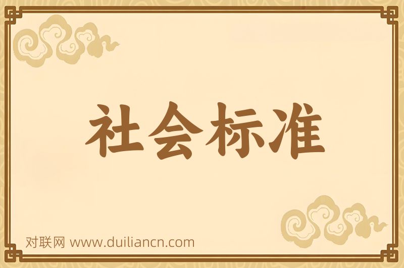 社会标准词语的意思