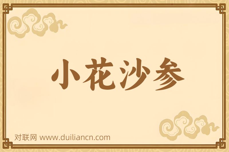 小花沙参词语的意思