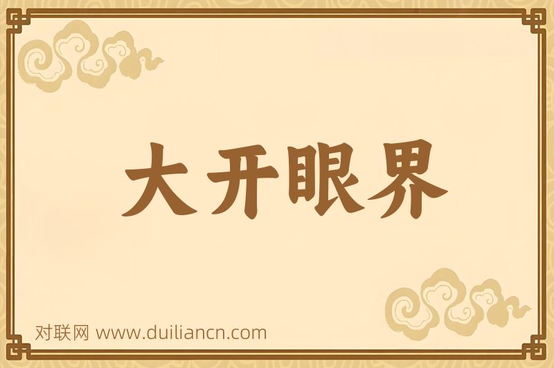 大开眼界词语的意思